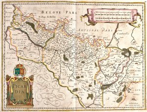 Kaart van de provincie Picardië (Frankrijk) door Frederick de Wit