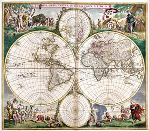 Planisfeer Wereld