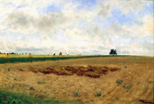 Landschap met Hooibergen door Frederico Rossano