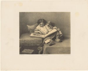 Kind met prentenboek door Frederik Hendrik Weissenbruch
