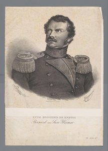 Zijne hoogheid de hertog Bernard van Saxe-Weimar door Frederik Lodewijk Huygens