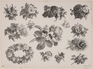 Bloemenmotieven door Frederik Schepelern