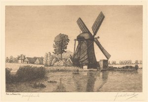 Aan de Angstel door Frederik van der Harst (signed by artist)