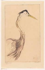 Reiger door Frederika Henriëtte Broeksmit (signed by artist)