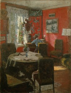 Interieur (schilderen) door Fredrik Kolstoe