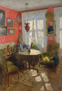 Rood Interieur door Fredrik Kolstoe