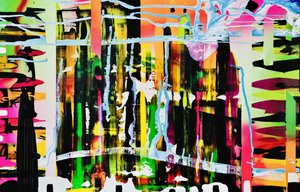 Levendige stedelijke abstracte kunst door Fredrik Olsen