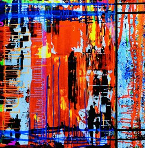 Levendige stedelijke abstracte kunst door Fredrik Olsen