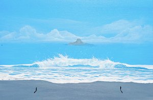 Golven op Blue Beach door Fredrik Olsen