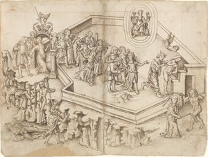 Allegorie van het Leven van een Geleerde in een Rijk Huishouden [fol. 3 verso / 4 recto] door French 16th Century