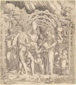 Jonge Man die Water Drinkt (Rebecca en Eliezer?) door French 16th Century after Francesco Primaticcio