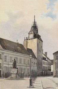 Beaune, Belfort en Standbeeld van G Monge