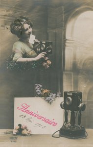 Verjaardagswensen ansichtkaart verzonden in 1913