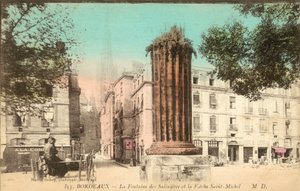 Bordeaux, La Fontaine Des Salinieree, La Fieche Saint-Michel door French Photographer
