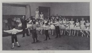 Jongens in een balletklas door French Photographer