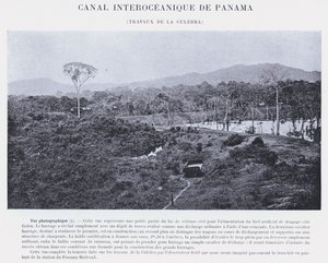 Interoceanisch Kanaal van Panama, Werkzaamheden bij La Culebra door French Photographer