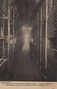 Chateau Lafite-Rothschild, Pauillac, Medoc, Bibliotheek van wijncollectie sinds 1797 door French Photographer
