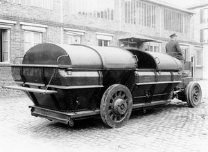 Gesloten auto transporter voor huishoudelijk afval, 1912