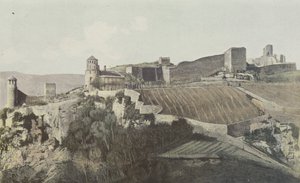 Cremieu, Resten van de versterkte omheining en het oude Priorij door French Photographer