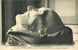 Doodsmaske van Jean-Jacques Rousseau, gegoten door Houdon