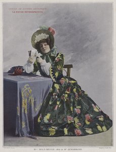 Emilie Mily-Meyer als Mademoiselle Lenormand in La Revue Retrospective door French Photographer
