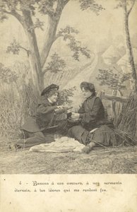 Vrouwelijke geliefden op het platteland