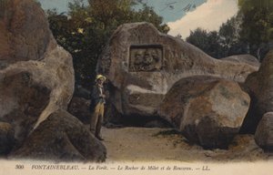 Fontainebleu, La Foret, Le Rocher De Milet Et De Rousseau door French Photographer