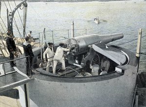Franse marine, eind 19e eeuw: Kanonoefening