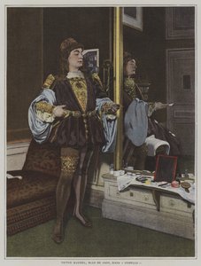 Franse bariton Victor Maurel als Iago in Giuseppe Verdi