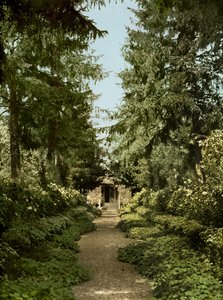 Tuinpad in de tuin van Claude Monet, Giverny door French Photographer