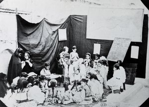Meisjesschool in Algerije, 1860