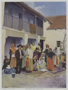 Zigeunerwevers in Triana, een voorstad van Sevilla door French Photographer