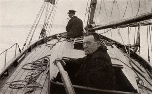 Hilaire Belloc in zijn boot