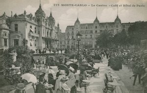 Hotel de Paris Monte-Carlo in Monte Carlo, Monaco, Frankrijk. Ansichtkaart verzonden in 1913 door French Photographer