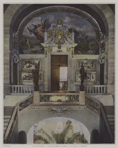 Interieur van het Duitse paviljoen, Exposition Universelle 1900, Parijs (kleurenfoto)