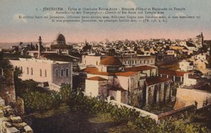 Jeruzalem, Kerk van St. Anne en Tempelgebied door French Photographer