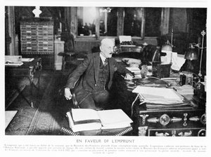 Joseph Caillaux spreekt op de radio in 1925, uit Le Monde Illustré, 1925 door French Photographer