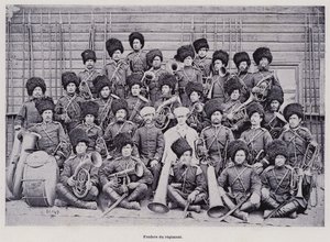 Het Russische leger: Fanfare van het regiment door French Photographer