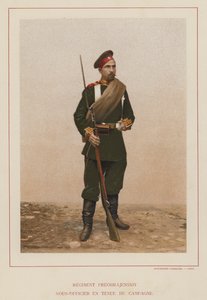 Russische Leger: Preobrajenskiy Regiment, Onderofficier in Velduniform