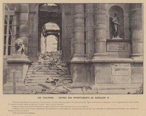 La Commune de Paris, De Tuilerieën, ingang van de appartementen van Napoleon III door French Photographer