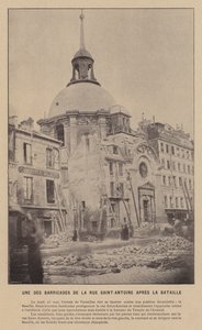 De Commune van Parijs, een van de barricades van de Rue Saint-Antoine na de slag