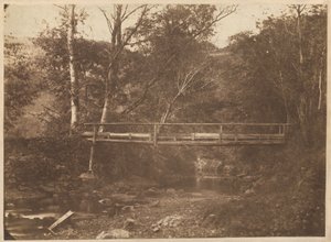 Landschap met bomen en brug,c. 1850 (foto)