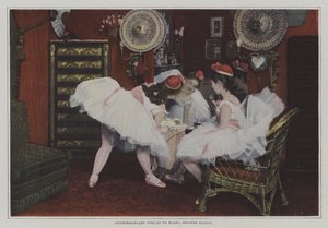 Mademoiselle Viollat en Mademoiselle Blanc, tweede onderwerpen (kleurenfoto) door French Photographer