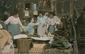 Marktkraam bij Les Halles in Parijs, Frankrijk