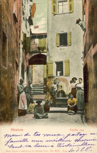 Menton, Frankrijk, oude straat