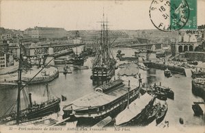 Militaire haven in Brest, Frankrijk