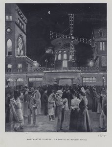 Buiten de Moulin Rouge, Montmartre, Parijs door French Photographer