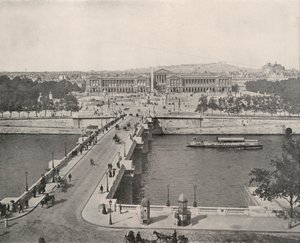 Parijs: Uitzicht op de Place de la Concorde, noordwaarts