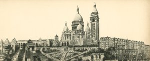Parijs, De Basiliek van het Heilig Hart van Montmartre door French Photographer