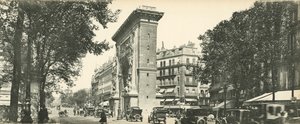 Parijs, Perspectief van de Grote Boulevards, De Poort St-Denis door French Photographer